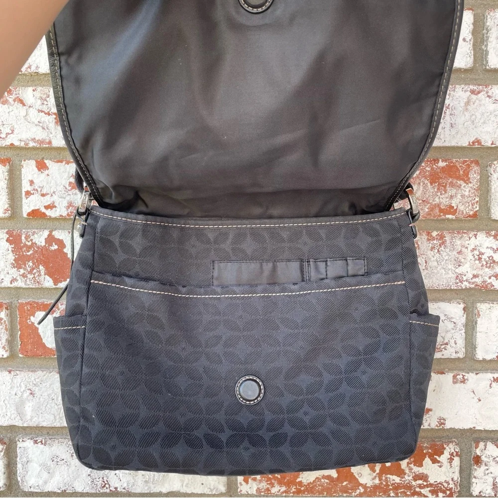 Fossil | Marlow Crossbody Black Canvas Messenger Laptop Bag Purse
